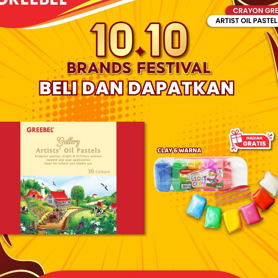 

KF7 GREEBEL Crayon Krayon Artist 36 Warna Krayon ARTIST OIL PASTEL 36 AOP 36 Crayon Greebel Professional Mewarnai Menggambar