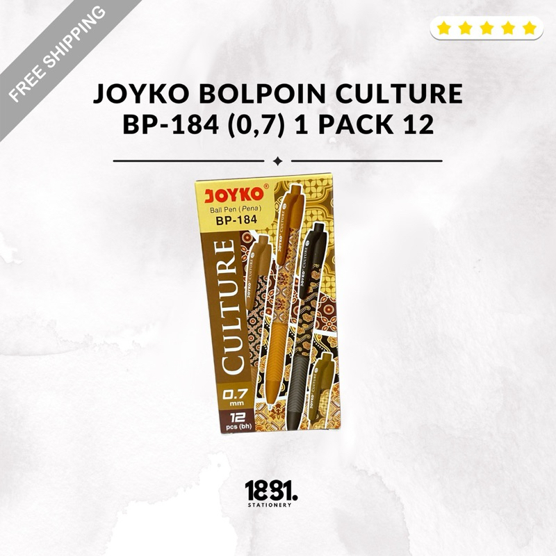 

Bolpoin Joyko Culture Bp-184 (0,7) | Bolpoin Joyko Tinta Hitam (12pcs) | Bolpoint Batik (pack/pcs)