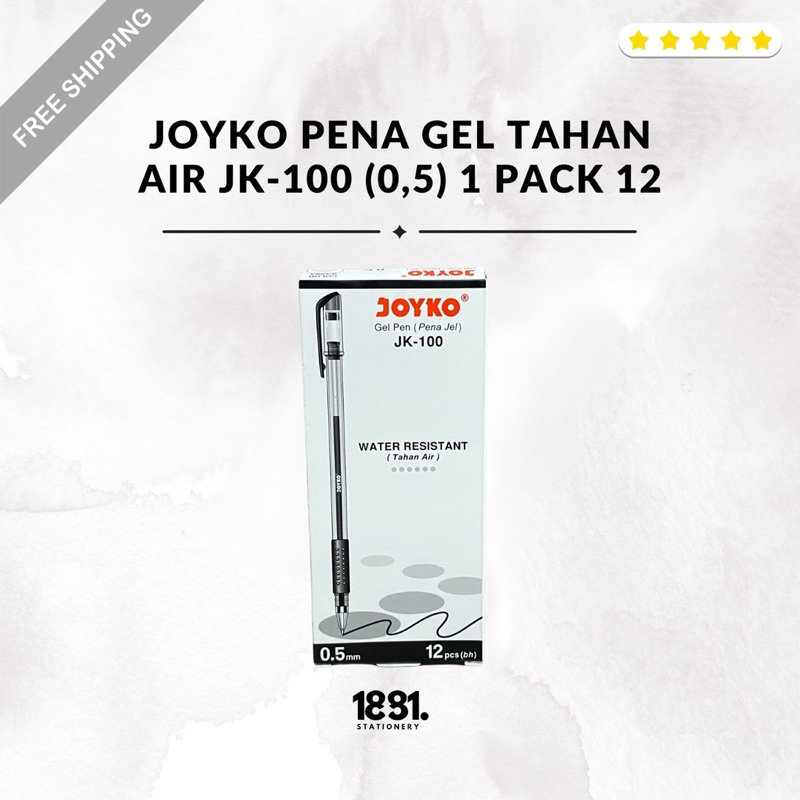 

Pulpen Gel Joyko Jk-100 | Pulpen Gel Tahan Air (12pcs) | Joyko Pulpen Ge(0,5)l (pack/pcs)