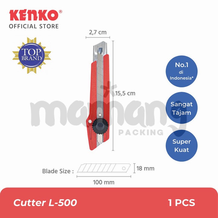 

Cutter / Pemotong Kertas / Pisau Cutter Merk Kenko Cutter L-500 Pemotong Besar - Pcs