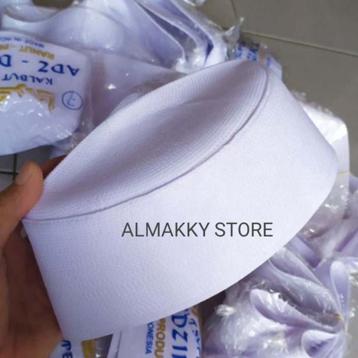 DISKON HEBOH HINGGA 5 PECI PUTIH ADZ DZIKRO Kopiah Putih Polos Az Zikra Kalbut Peci Habib Bahar Topi