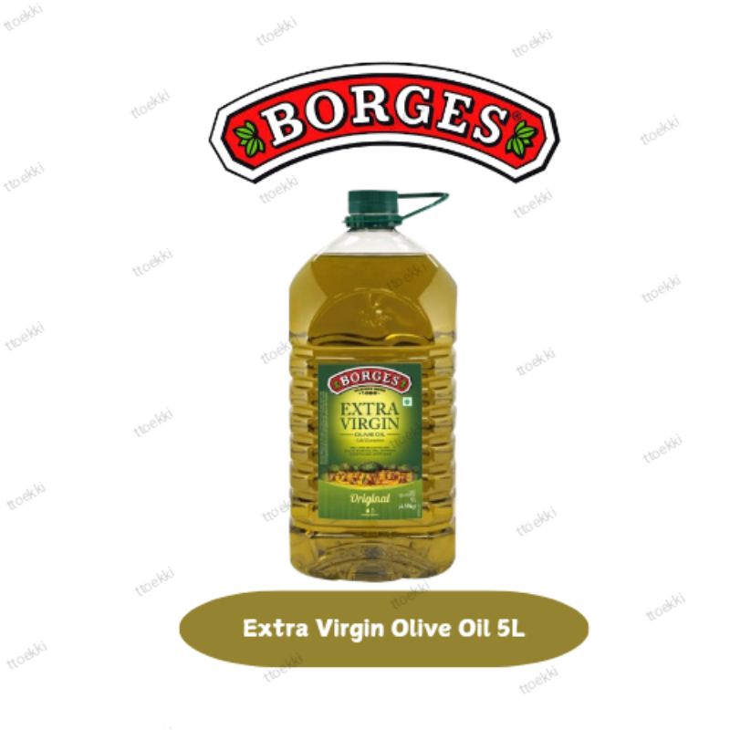 

BORGES EXTRA VIRGIN OLIVE OIL 5L| Extra Virgin Olive Oil| EVOO| Borges Oil