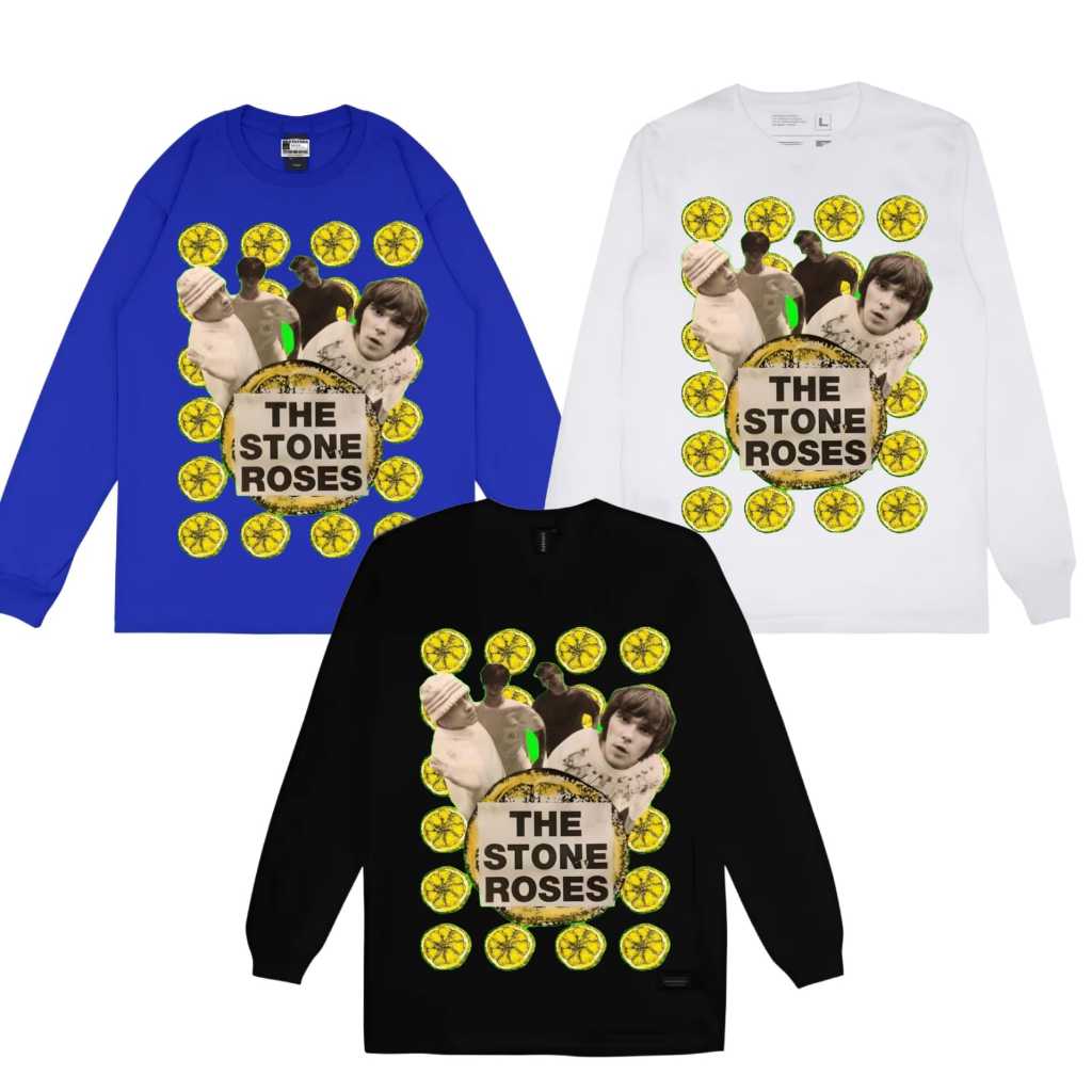 LionClover Tshirt TheStones Roses Longsleeve Vintage Kaos lengan Panjang