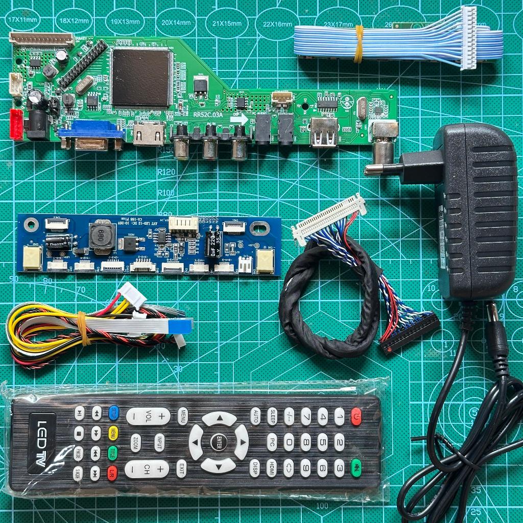 Paketan Lengkap Mainboard Mesin Digital TV DVB T2 Hdmi Vga Controller Universal