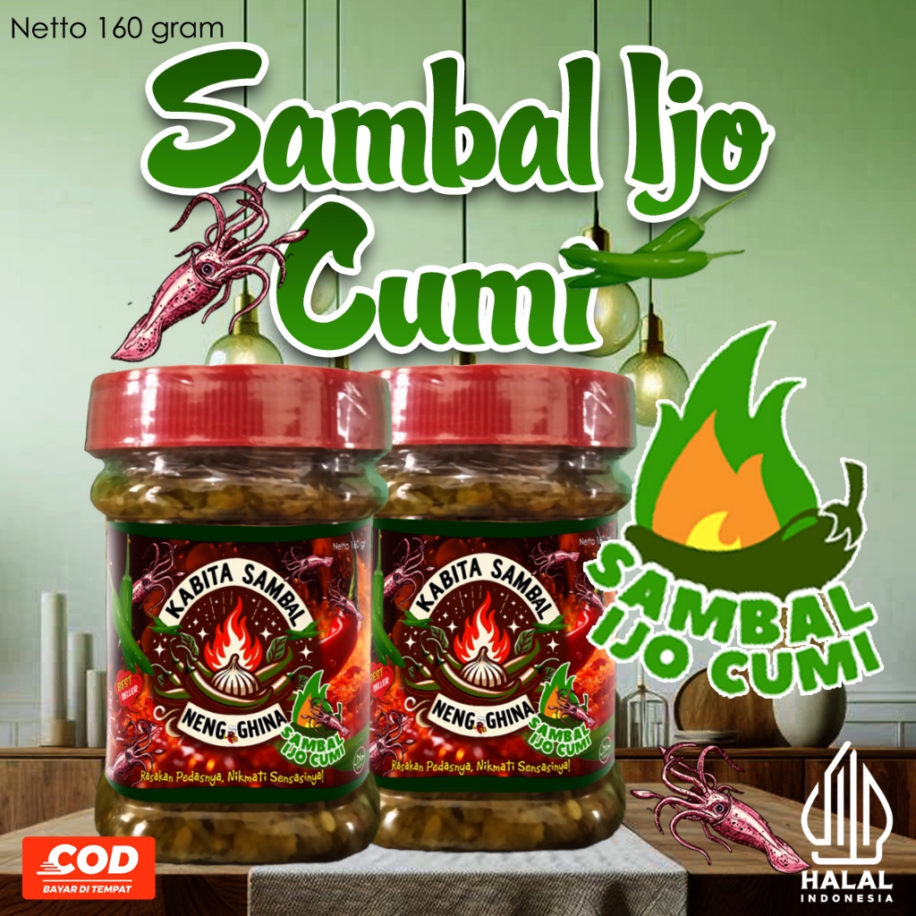 

Sambal Ijo Cumi | Rasakan Sensasi Pedas Segar dari Sambal Cumi Cabe Ijo Neng Ghina