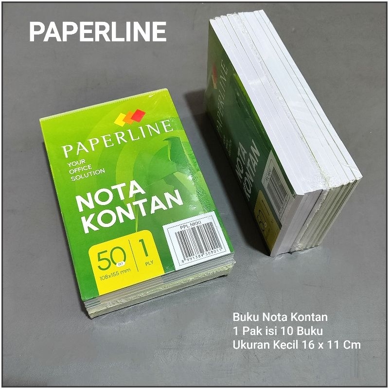 

1 Pak Nota Kontan 1 Ply isi 10 Pcs PAPERLINE