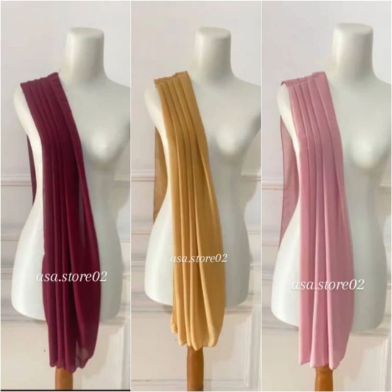 SELENDANG PUNDAK CERUTY POLOS PREMIUM/SELENDANG KEBAYA
