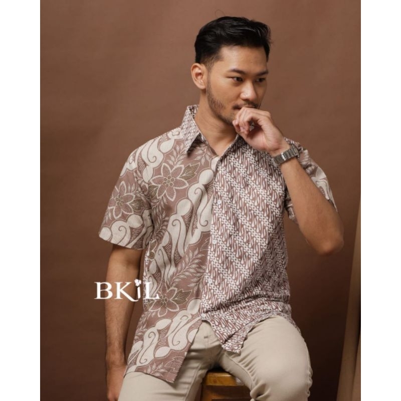 BKIL Kemeja Batik Pria Lengan Pendek