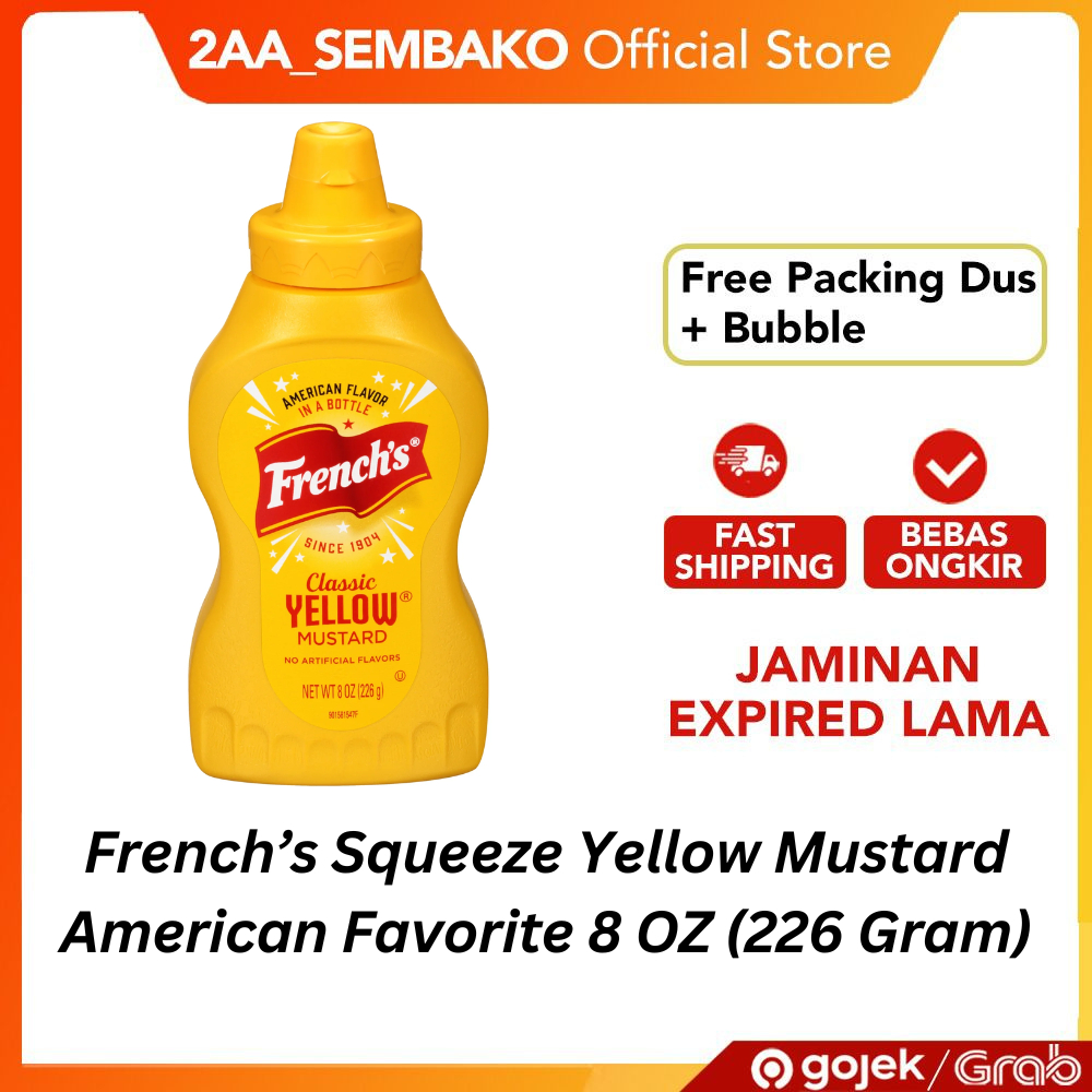 

French's Squeeze Yellow Mustard American Favorite 8 OZ (226 Gram)