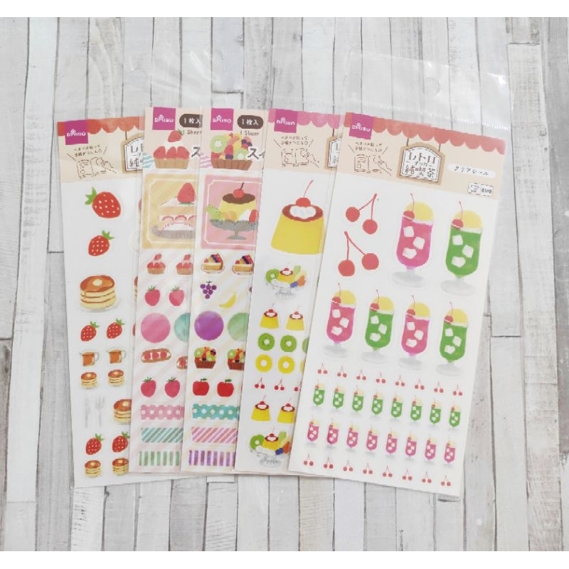 

Clear Seal Stiker Lucu Dessert Pudding Pancake Float