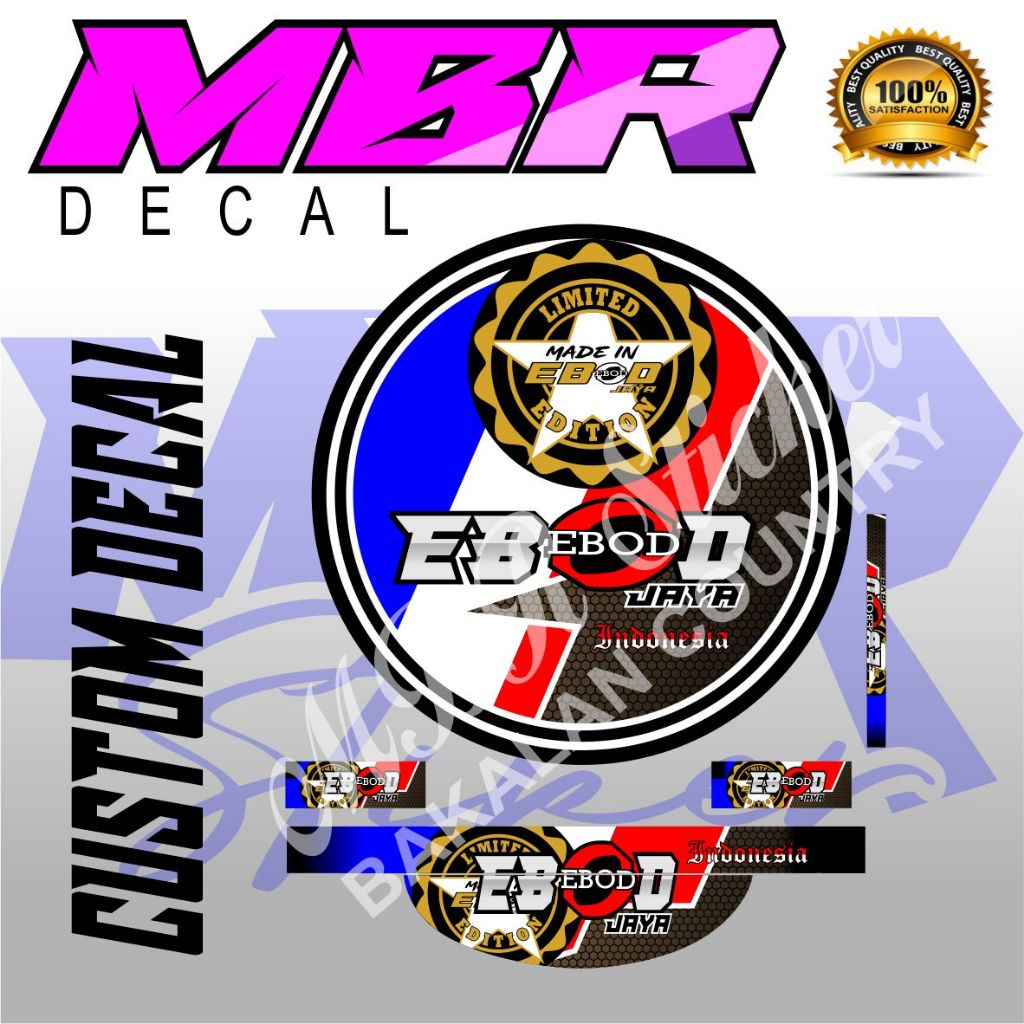 DECAL TEBOK MURAI,STIKER TEBOK REPLIKA