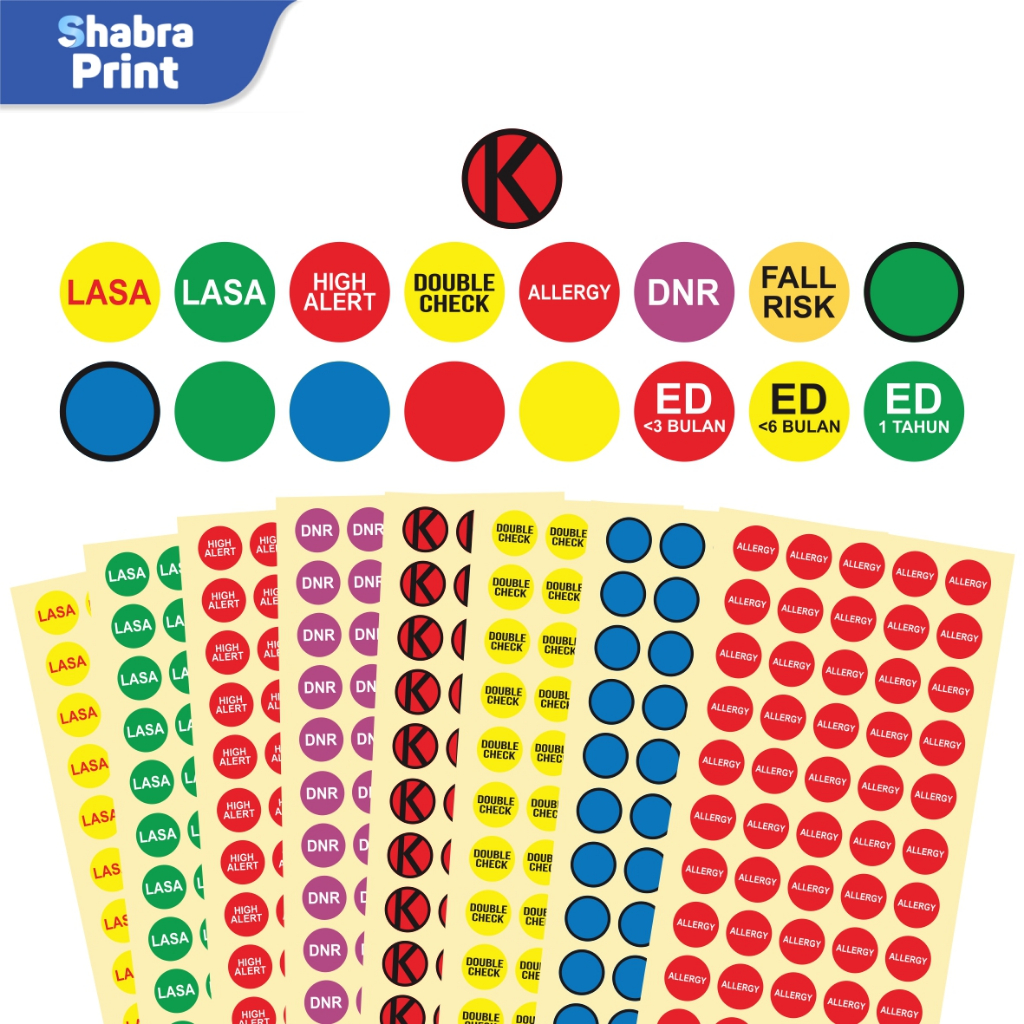 

Stiker Label Obat Apotek dan RS | Stiker Label Lasa | Stiker Label Obat Bebas | Stiker Label Obat Ukuran Diameter 1.25cm isi 50pcs/lembar