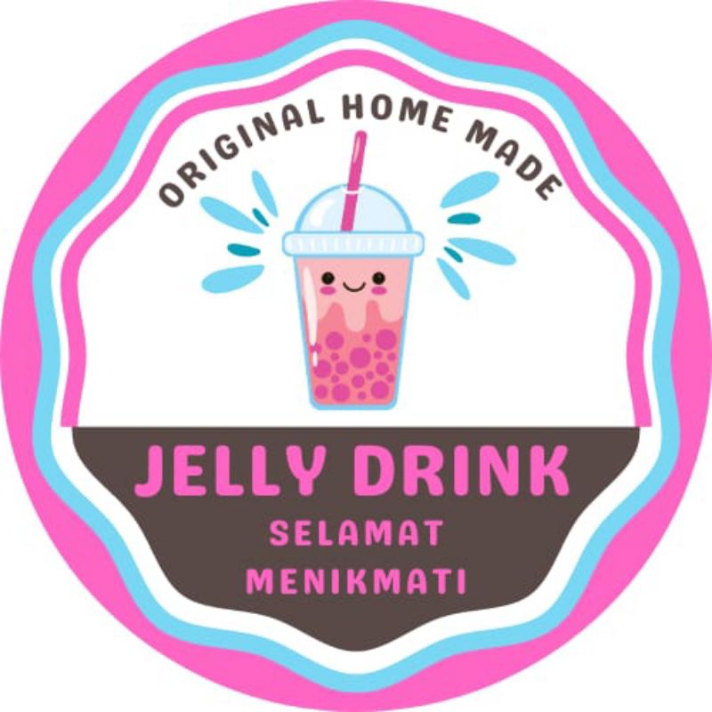 

(MINIMAL ORDER 100 PCS) STICKER JELLY DRINK MINUMAN SEGAR KEMASAN MINUMAN BOTOL CUSTOM