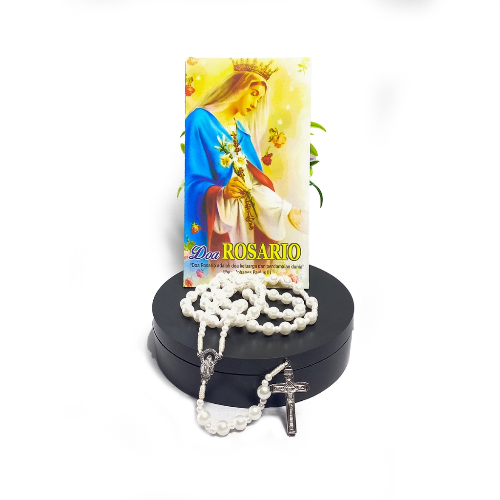 Kaplet Doa Devosi Rosario / Panduan Doa Rosario + Rosario Parel Putih / Tata Cara Berdoa Rosario