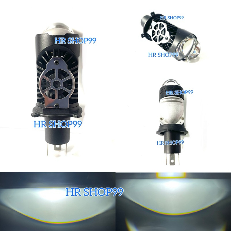 Lampu LED Projie H4 Mini Projector Lens Lensa Motor Mobil