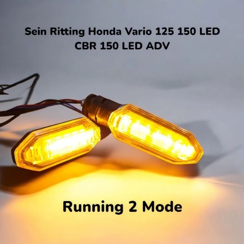 PROMO-Sein Running 2 Mode Lampu Sen LED Running CB150 R Sein Riting LED Vario 150 Vario 125 ADV 150 