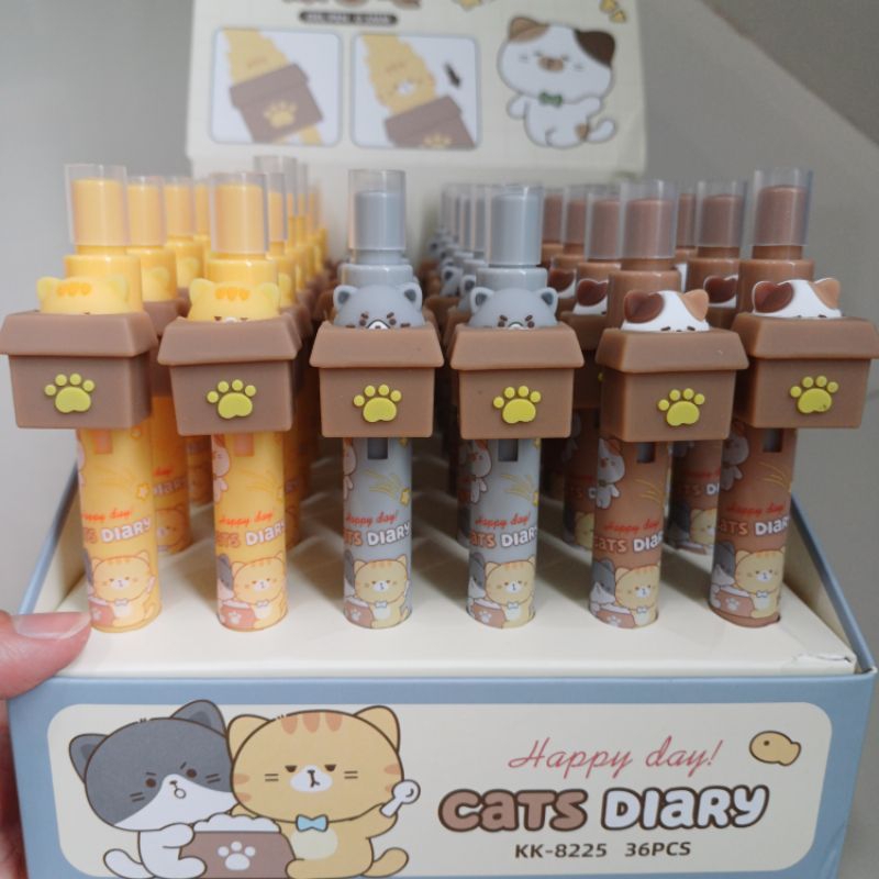 

Pulpen pena cetek kuki cats diary 8225 KUCING CAT DALAM BOX