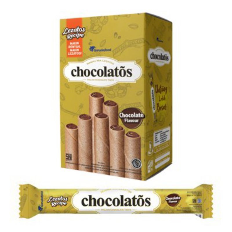 

Chocolatos Wafer Roll 14g - Chocolate Flavour (1 box/24 pcs)