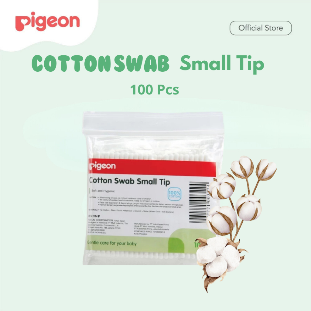 MFI - Pigeon Baby Cotton Swab Small Tip Isi 100 Pcs | Cotton Bud  Baby