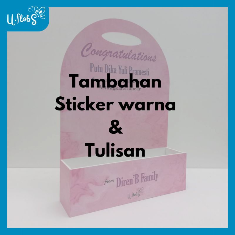 

Tambahan sticker warna dan tulisan