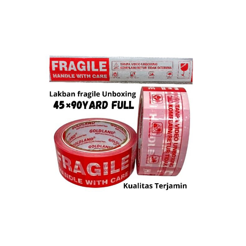 

Lakban Printing Fragile Unboxing 45×90yard Full Murah