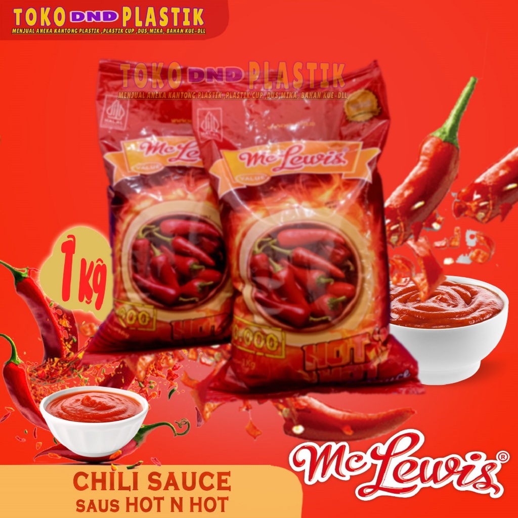 

Mc lewis HOT n HOT | SAUS Mc LEWIS |CHILI SAUCE |SAOS SAMBAL |SAOS McLEWIS |KEMASAN BARU 900Grm