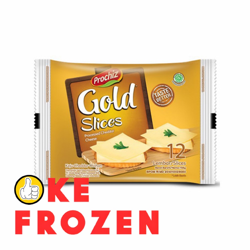 

PROCHIZ GOLD SLICE 156GR ISI 12 LEMBAR / KEJU CHEDDAR OLAHAN SLICE