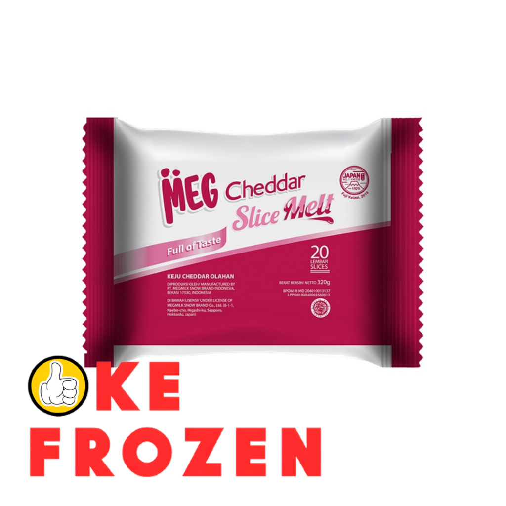 

MEG CHEDDAR SLICE MELT 340GR ISI 20PCS/KEJU SLICE MELT