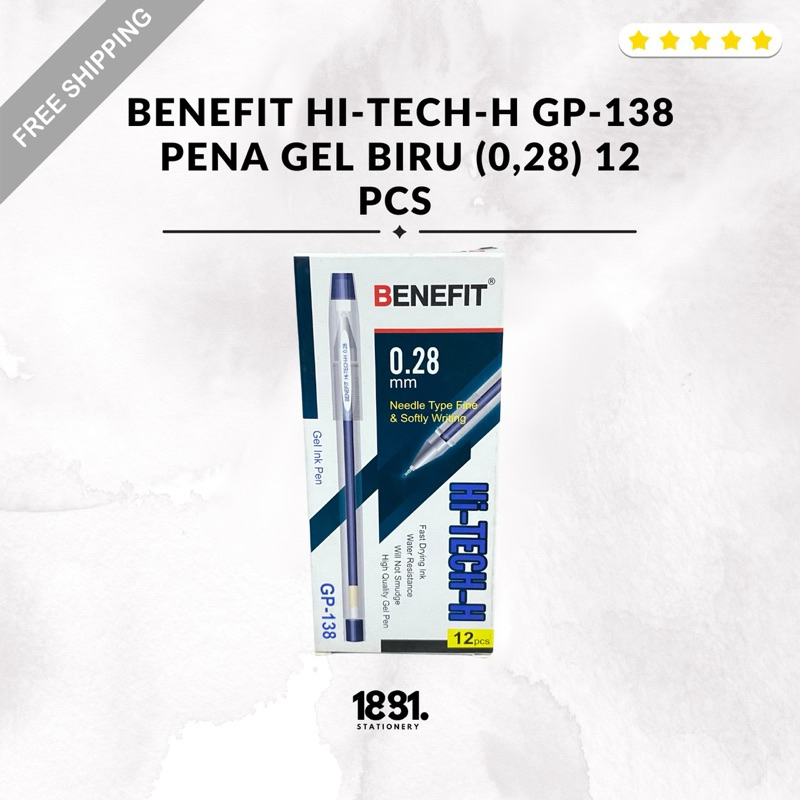 

Pulpen Gel Benefit Hi-Tech-H Gp-138 | Pulpen Gel Tahan Air Benefit | Pulpen Gel Benefit (0,28mm) 12 Pcs