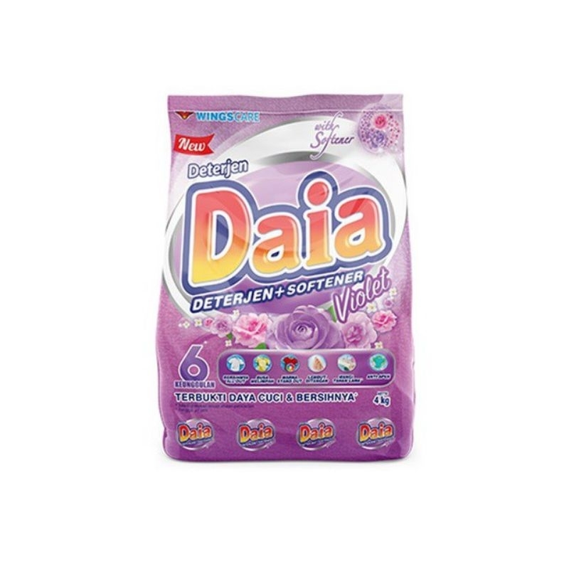 Daia Deterjen Bubuk Violet 4 kg / Bubuk Deterjen Daia