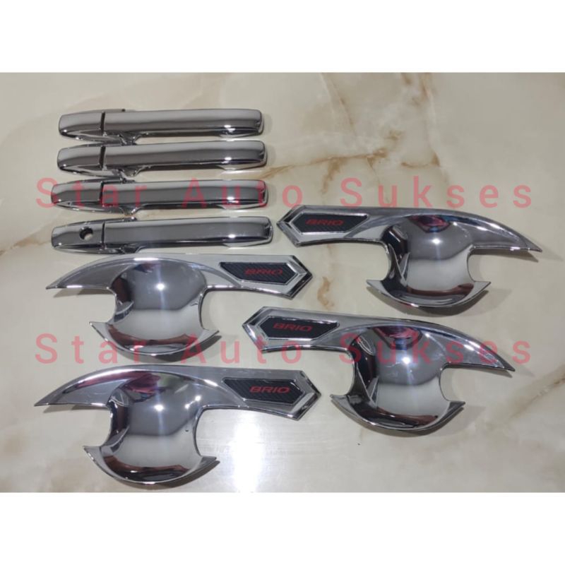 COVER HANDLE + OUTER MANGKOK BRIO 2012-2017 FULL CHROME