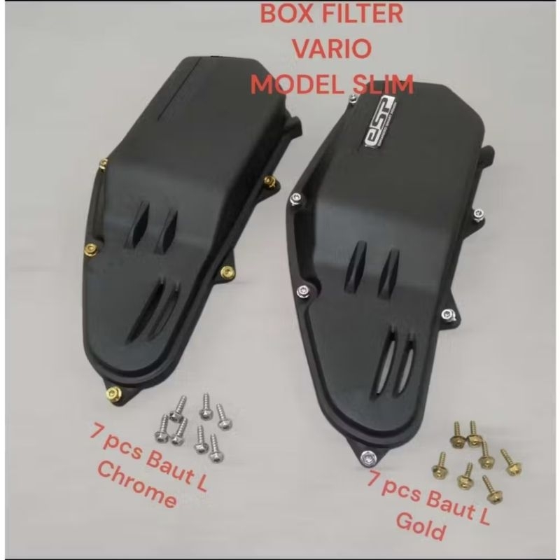 COVER BOX FILTER MODEL VARIO 125 VARIO 150 PENUTUP BOX FILTER PELINDUNG BOK FILTER +baut cnc