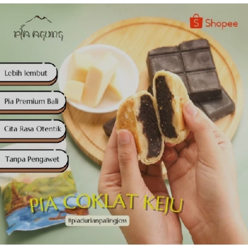 

PIA AGUNG RASA COKLAT KEJU-ISI 5PCS/PACK OLEH-OLEH KHAS BALI ENAK