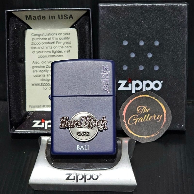 ORIGINAL ZIPPO OFFICIAL HARD ROCK CAFE BALI BLUE NAVY TAHUN 2013