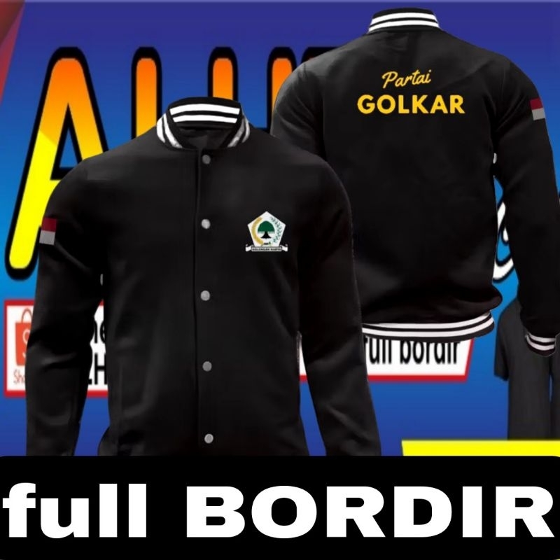 jaket bordir partai Golkar jaket partai Golkar jaket Golkar jaket partai Golkar Jaket baseball parta