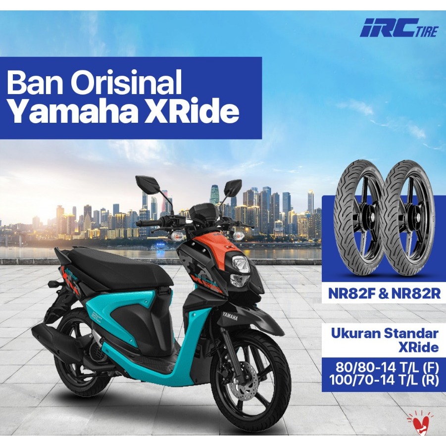 SNI Ban IRC 100/70-14 NR82 Ban Motor TUBELESS MIO X RIDE 125, FINO 125, SOUL GT, GEAR 125, MIO Z, SO