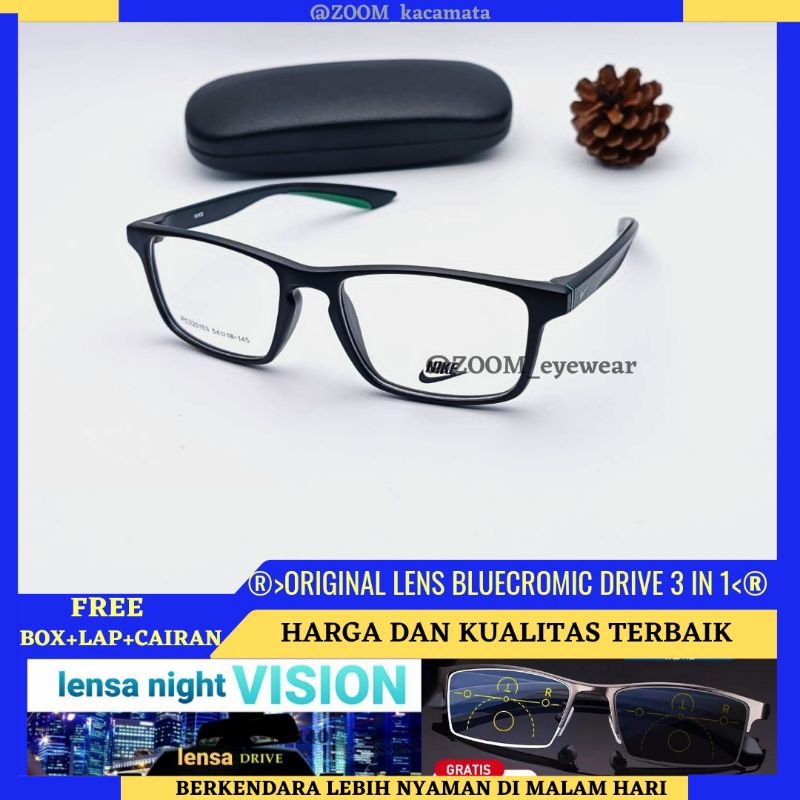 Kacamata Bluecromic Pria Sporty | Kacamata Minus Plus Antiradiasi