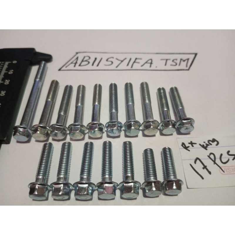 BAUT BLOK MESIN RXking rx king rxs yt115 Dt 100 Kiri Kanan 17pcs