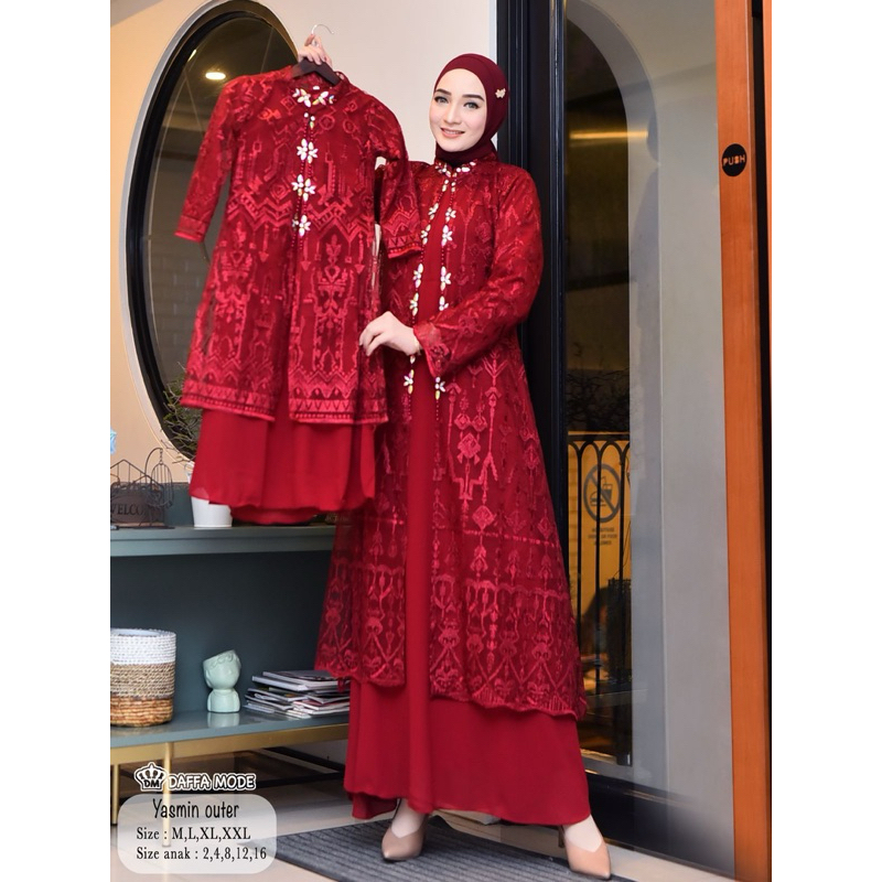 Gamis Kebaya Yasmin Couple Ibu dan Anak Kondangan Lebaran