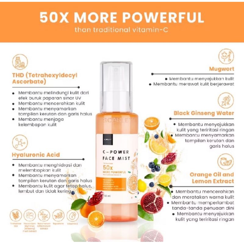 SCARLETT Whitening C-Power Face Mist||face mist