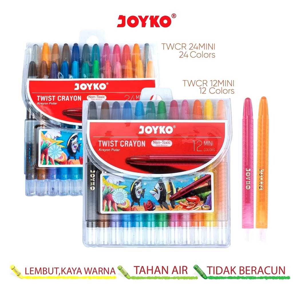 

Krayon Putar Mini Twist Crayon Joyko TWCR 12
