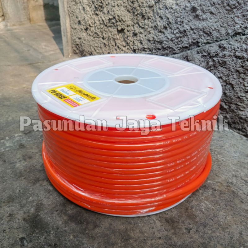 Hose pu Tjap Mata 10 × 6.5 mm selang pneumatik kompresor 100 meter