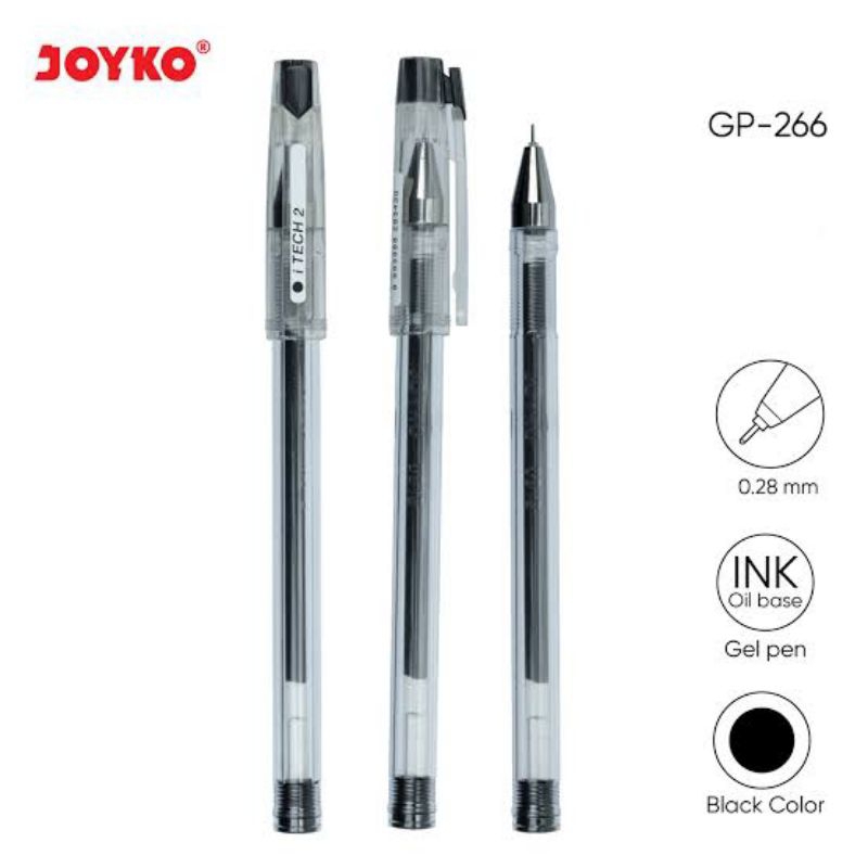 

D3W! Pulpen Gel iTech 2 JOYKO GP-266 0.28mm [1Pack]
