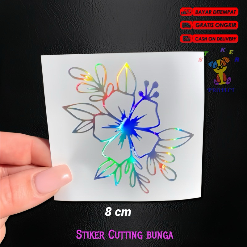 

Sticker cutting bunga cantik stiker helm motor keren body mobil case hp