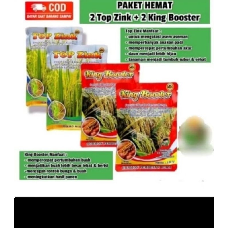 Paket hemat top ZINK dan king boster, top ZINK 2 king boster 2, lebih hemat.