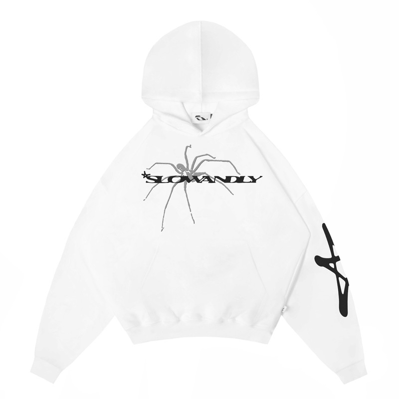 Slowandly - Hoodie -  Sstar White