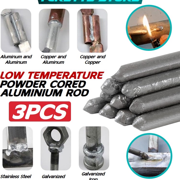 Hadir Hari Ini  YGRETTE  Kawat Las Suhu Rendah Low Temperature Electrode Welding Rod 3 PCS TAMBAL TA