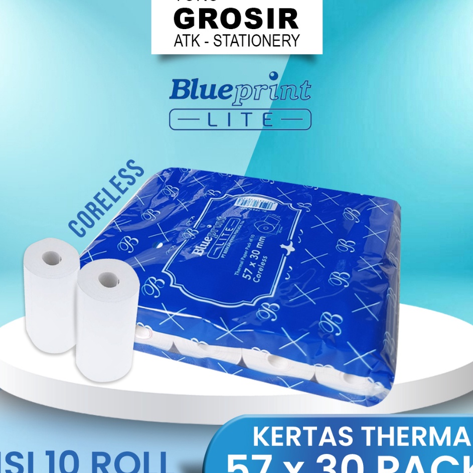 

Garansi Murah 57X3 1 PACK KERTAS KASIR STRUK KERTAS THERMAL TERMAL EDC BRI PPOB BLUEPRINT LITE 57MM 58x3 CORELESS