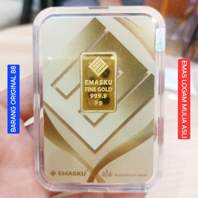 BUKA 24 JAM LEBIH MURAH daripada Antam - LOGAM MULIA EMAS 5 GRAM ASLI ORIGINAL BATANGAN UNTUK KADO H