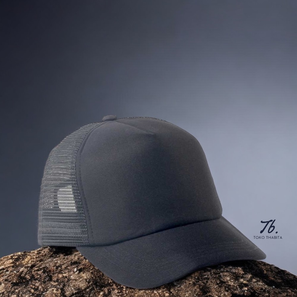 Trucker Hat Topi Polos Jaring / Mesh Original Distro Polos Coklat Hitam Hijau Army